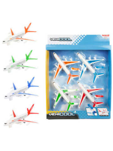 Toi-Toys 4-delige set: pullback straaljagers "Vehicool" - vanaf 3 jaar
