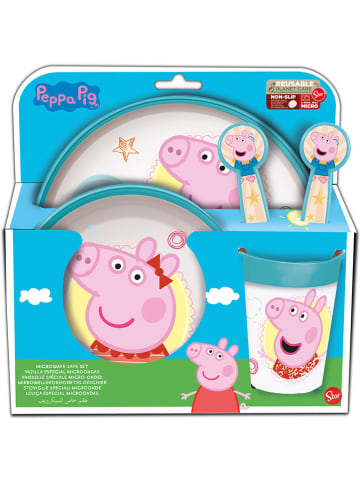 Stor 5tlg. Geschirr-Set "Peppa Pig" in Bunt