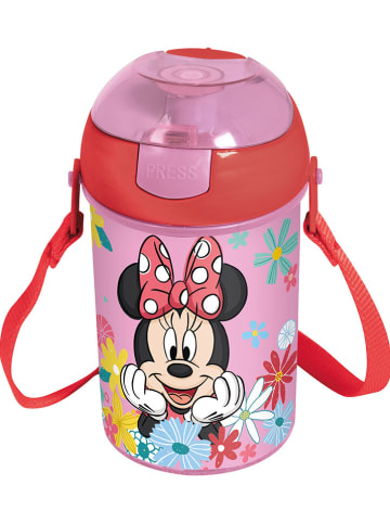 Stor Bidon "Minnie Mouse" w kolorze różowym ze wzorem - 450 ml