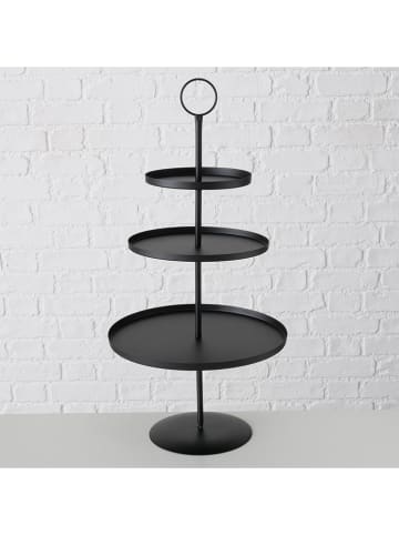 Boltze Etażerka "Samona" w kolorze czarnym - wys. 60 x Ø 30 cm