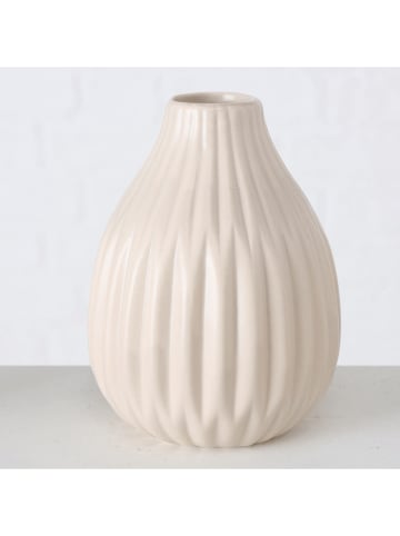 Boltze Wazony (3 szt.) "Esko" w kolorze kremowym - wys. 12 cm