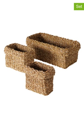Boltze Kosze (3 szt.) "Sophy" w kolorze jasnobrązowym