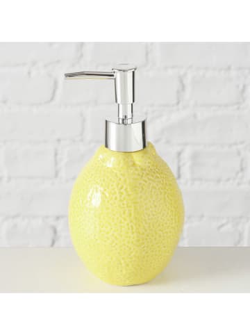 Boltze Dozownik mydła "Limone" w kolorze żółtym - wys. 16,7 cm