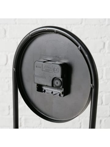 Boltze Zegar stołowy "Diabolo" w kolorze czarno-beżowym - wys. 22 cm