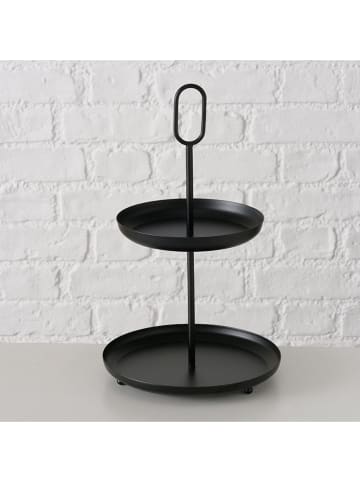 Boltze Etagère "Gogo" zwart - (H)34 x Ø 20 cm