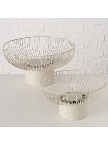 Boltze 2er-Set: Schalen "Cindy" in Creme