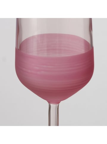 Boltze Kieliszek "Moluna" w kolorze jasnoróżowym do szampana - wys. 23 cm