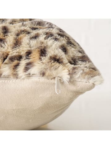 Boltze Kissen "Leony" in Beige/ Hellbraun - (L)45 x (B)45 cm