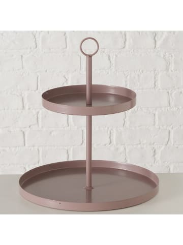 Boltze Etagère "Samina" lichtbruin - (H)34x Ø 30 cm