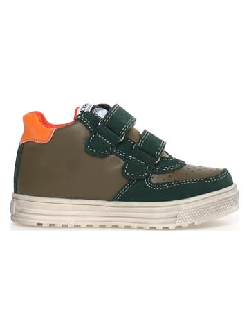 Naturino Leder-Sneakers "Hess high" in Khaki/ Dunkelblau