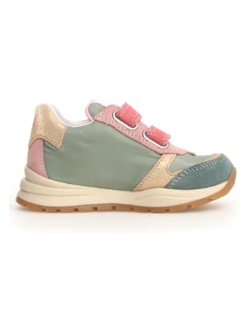 Naturino Leder-Sneakers "Quelly" in Hellblau/ Rosa