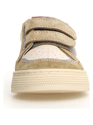 Naturino Skórzane sneakersy "Ariton" w kolorze beżowo-oliwkowym