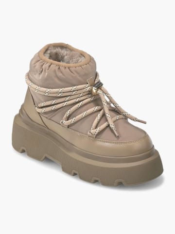 INUIKII Leder-Winterboots "Endurance Puffer" in Beige