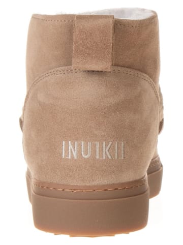 INUIKII Skórzane botki "Classic Low" w kolorze beżowym