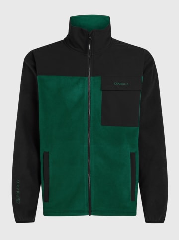 O'Neill Fleecejacke in Schwarz/ Grün