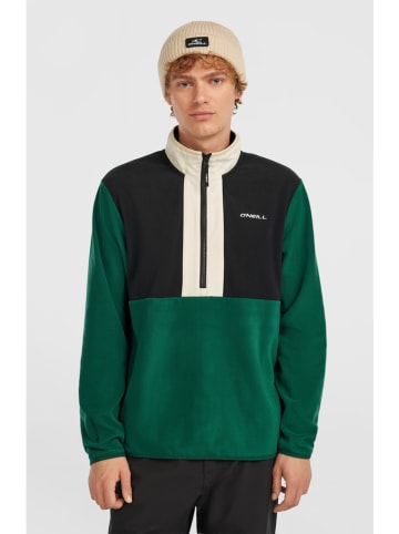 O'Neill Fleecepullover in Grün/ Schwarz/ Beige