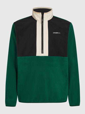 O'Neill Fleecepullover in Grün/ Schwarz/ Beige