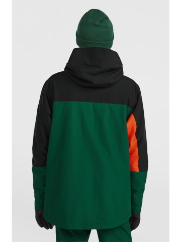 O'Neill Ski-/ Snowboardjacke in Schwarz/ Grün/ Orange