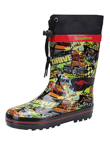 Kangaroos Rubberlaarzen "K-Rain" zwart/meerkleurig