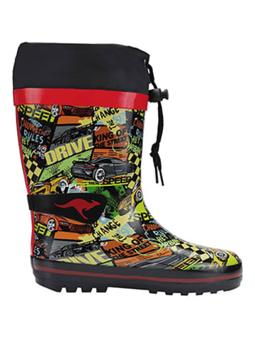 Kangaroos Rubberlaarzen "K-Rain" zwart/meerkleurig