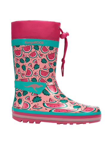 Kangaroos Rubberlaarzen "K-Summerrain" turquoise/roze