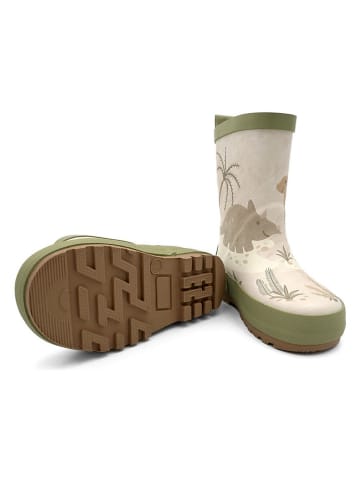 MaxiMo Rubberlaarzen "Dinosaurier" kaki/beige