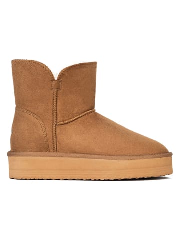ISLAND BOOT Botki zimowe "Chloe" w kolorze jasnobrązowym