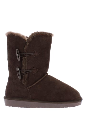 NICEBAY Leder-Winterboots "Branch" in Braun