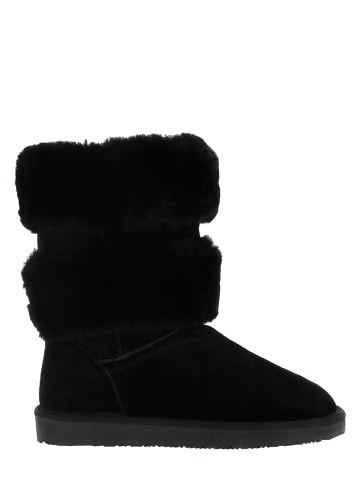 NICEBAY Skórzane kozaki zimowe "Douglas" w kolorze czarnym