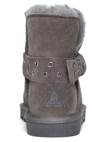 NICEBAY Leder-Winterboots "Esmee" in Grau