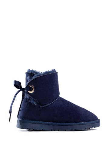 NICEBAY Leder-Boots "Romain" in Dunkelblau