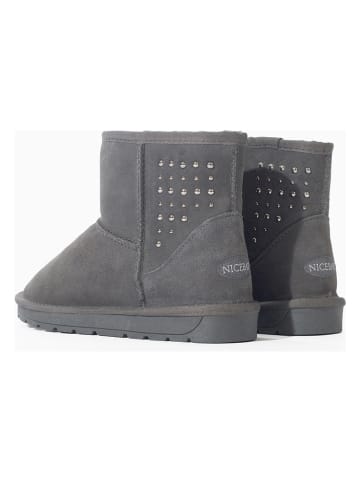 NICEBAY Leder-Winterboots "Suki" in Grau