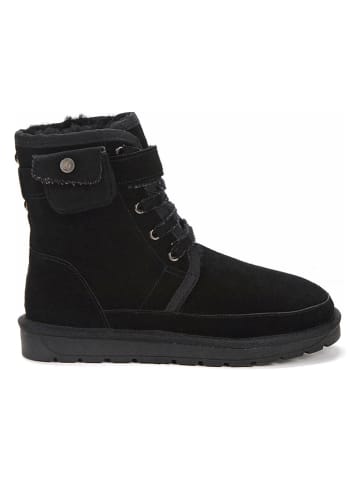 NICEBAY Leder-Winterstiefel "Gayana" in Schwarz