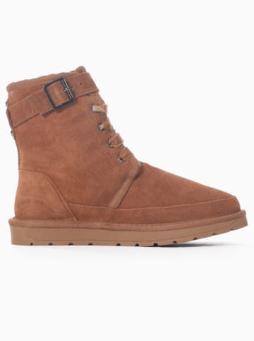 Gooce Leder-Winterboots "Dayana" in Hellbraun