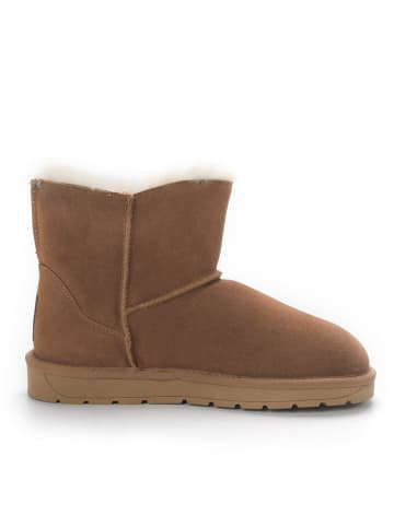 Gooce Leder-Winterboots "Gabriela" in Hellbraun