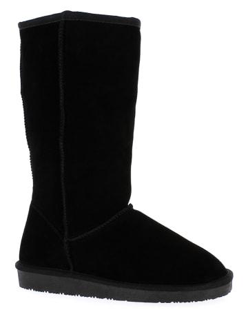 Gooce Skórzane kozaki zimowe "Elidir" w kolorze czarnym