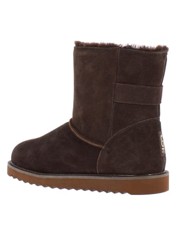 Gooce Leder-Winterboots "Colorado" in Dunkelbraun