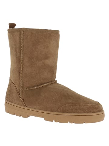 Gooce Skórzane kozaki zimowe "Gully" w kolorze jasnobrązowym