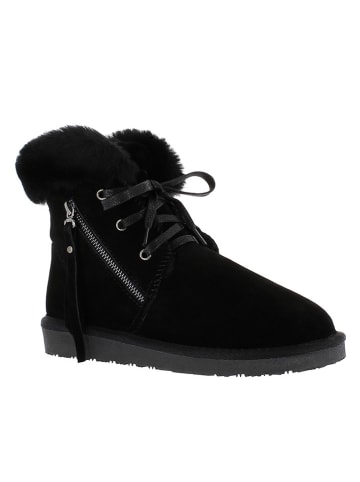 Gooce Leder-Winterboots "Agarita" in Schwarz