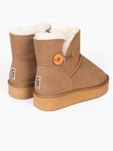Gooce Leder-Winterboots "Crestone" in Hellbraun
