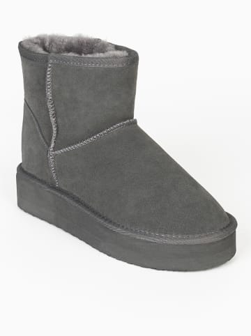 Gooce Leder-Winterboots "Thimble" in Grau