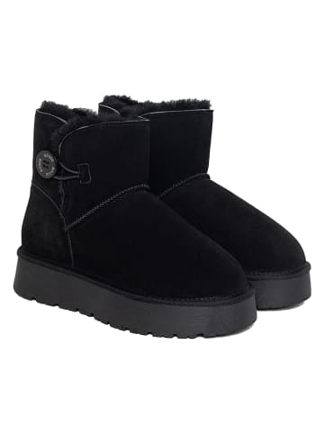 Gooce Leder-Winterboots "Crestone" in Schwarz