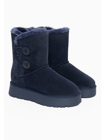 Gooce Leder-Winterboots "Hubbard" in Dunkelblau