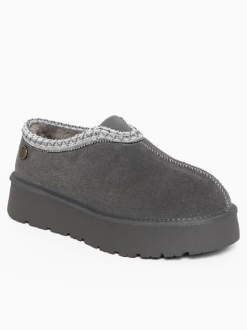 Gooce Skórzane botki zimowe "Wael" w kolorze szarym