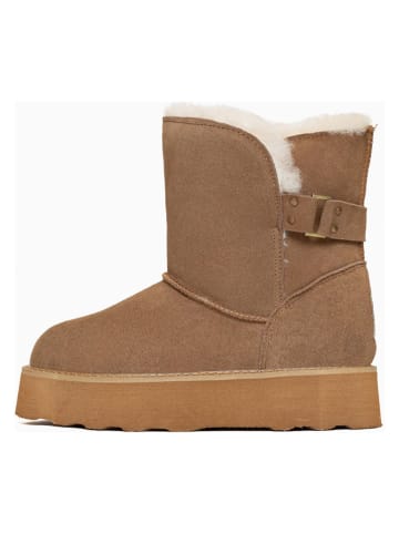 Gooce Leder-Winterboots "Colorado" in Hellbraun