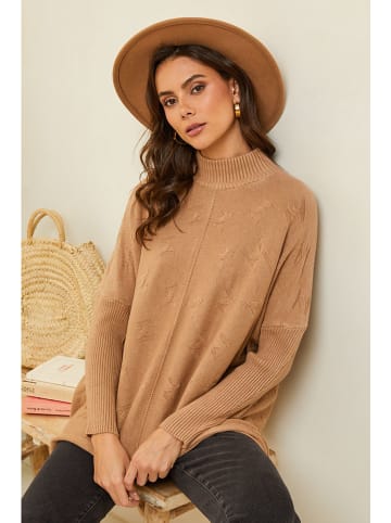 Soft Cashmere Pullover in Hellbraun