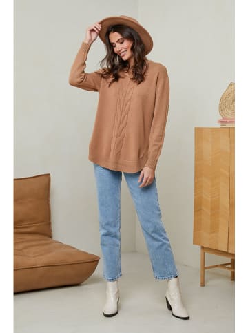 Soft Cashmere Pullover in Hellbraun