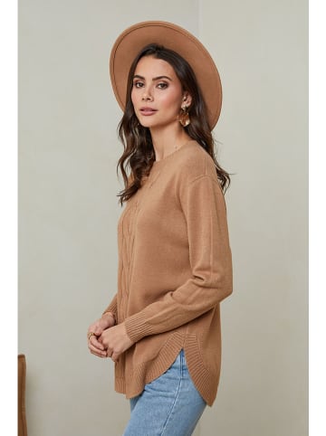 Soft Cashmere Pullover in Hellbraun