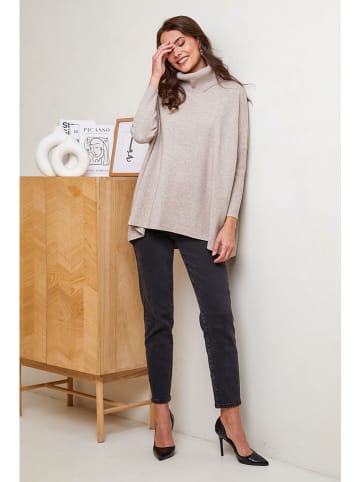 Soft Cashmere Rollkragenpullover in Taupe