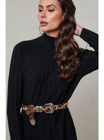 Soft Cashmere Strickkleid in Schwarz